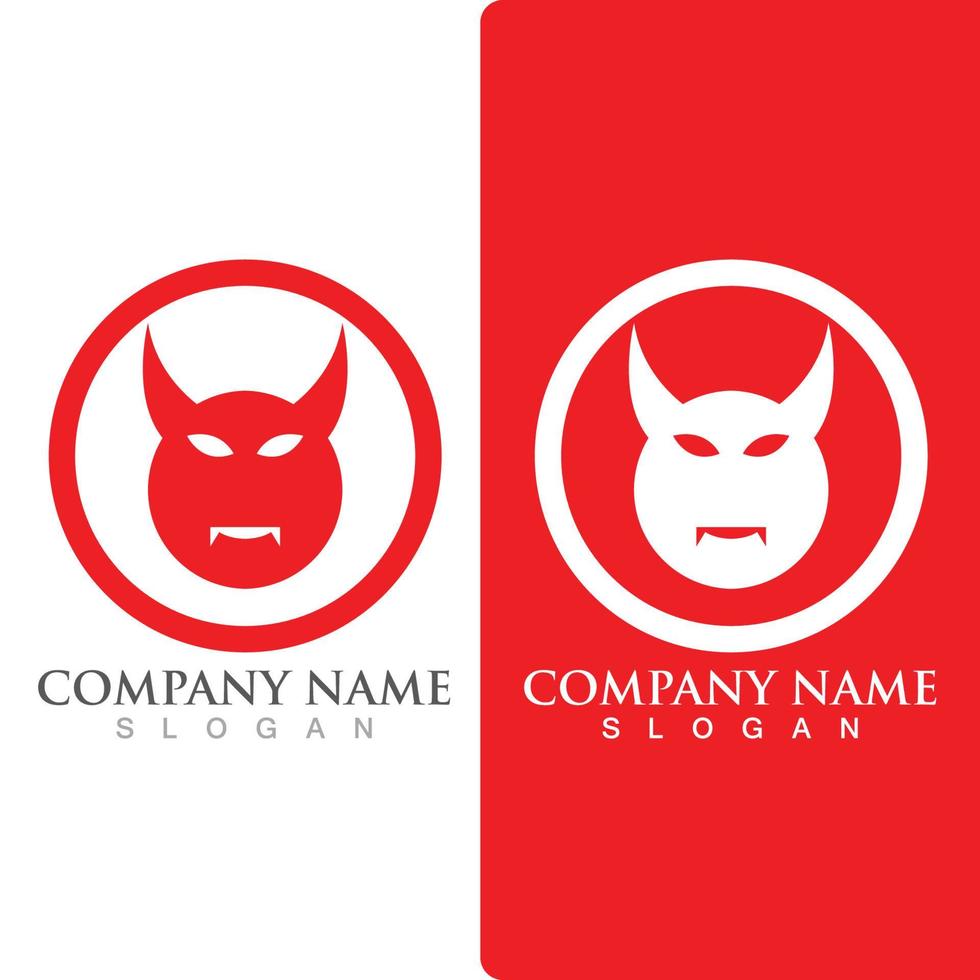Devil horn logo Vector icon