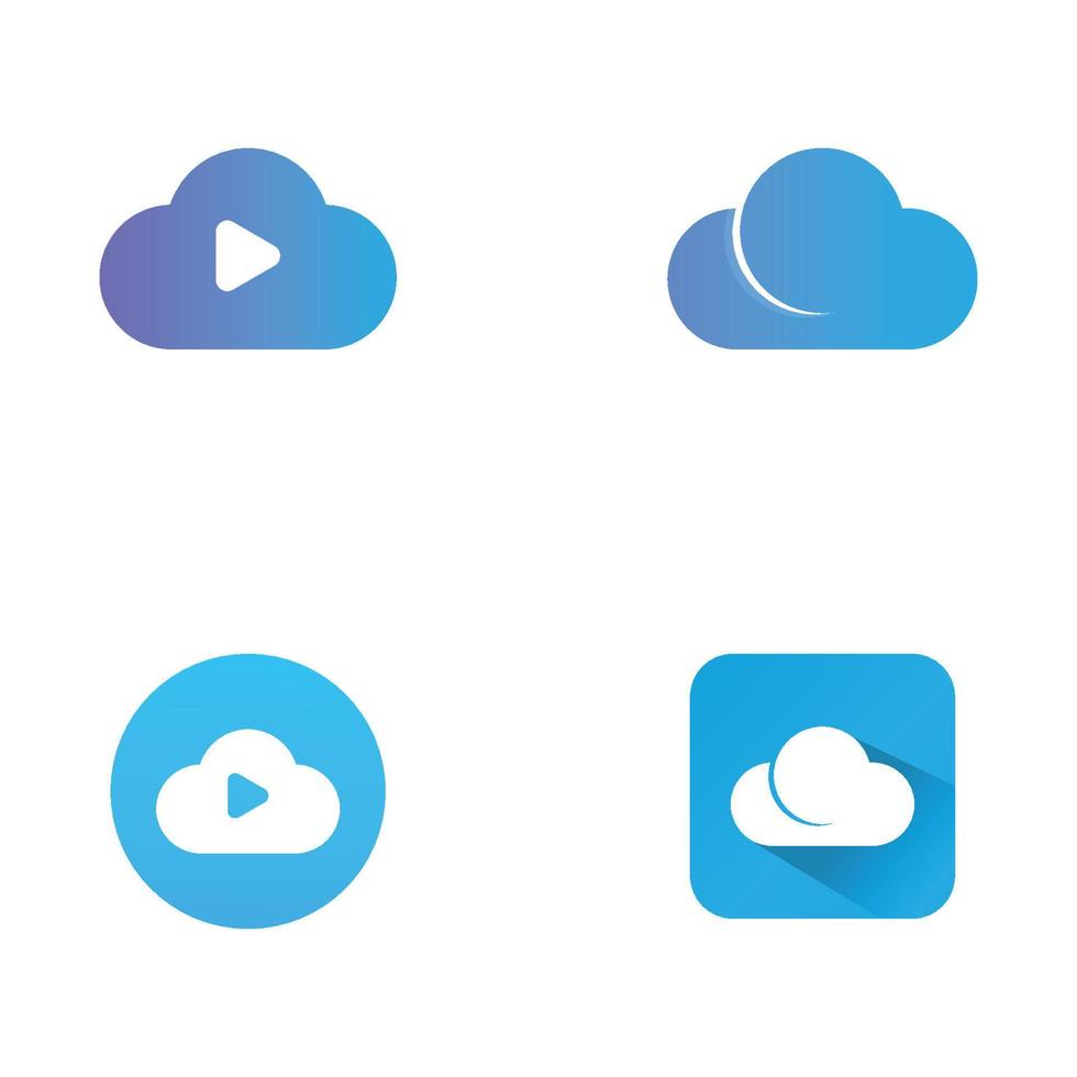 Cloud template vector