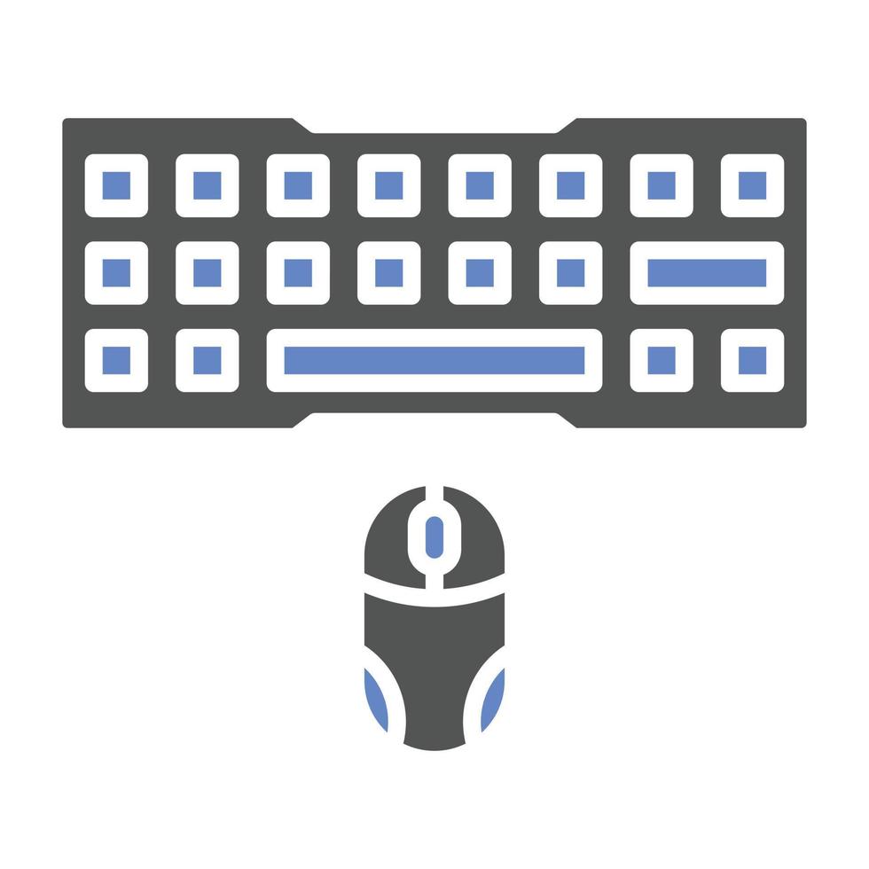 Gaming Keyboard And Mouse Icon Style vector