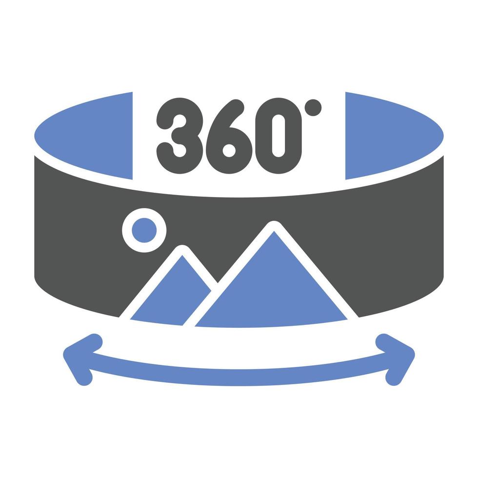 360 Degree Photo Icon Style vector