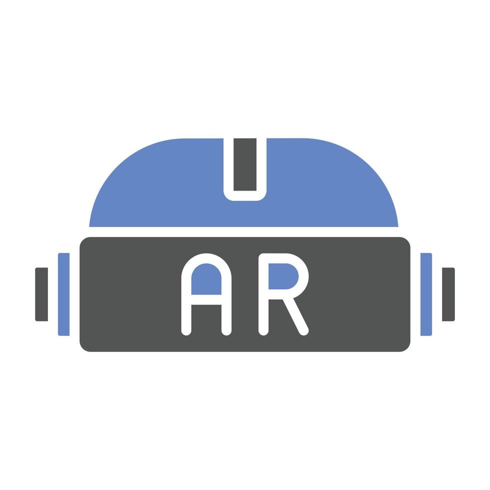 Ar Helmet Icon Style vector