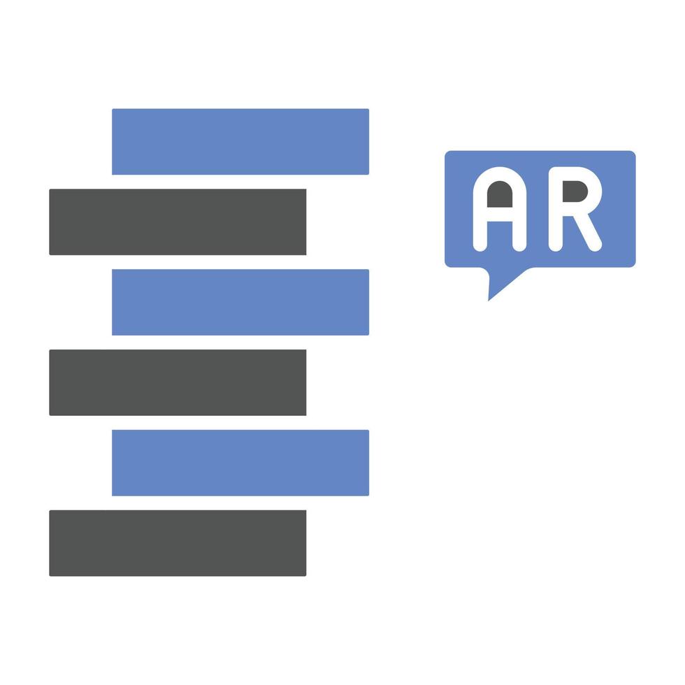 Ar Tumbling Blocks Icon Style vector