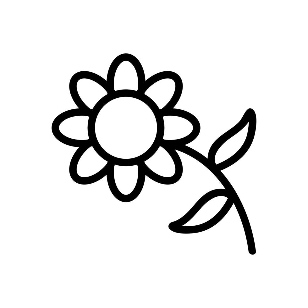beautiful chrysanthemum icon vector outline illustration