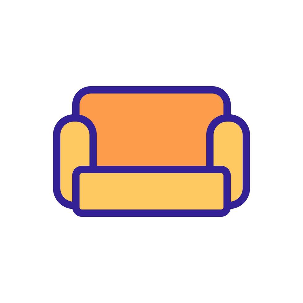 comfortable sofa icon vector. Isolated contour symbol illustration vector