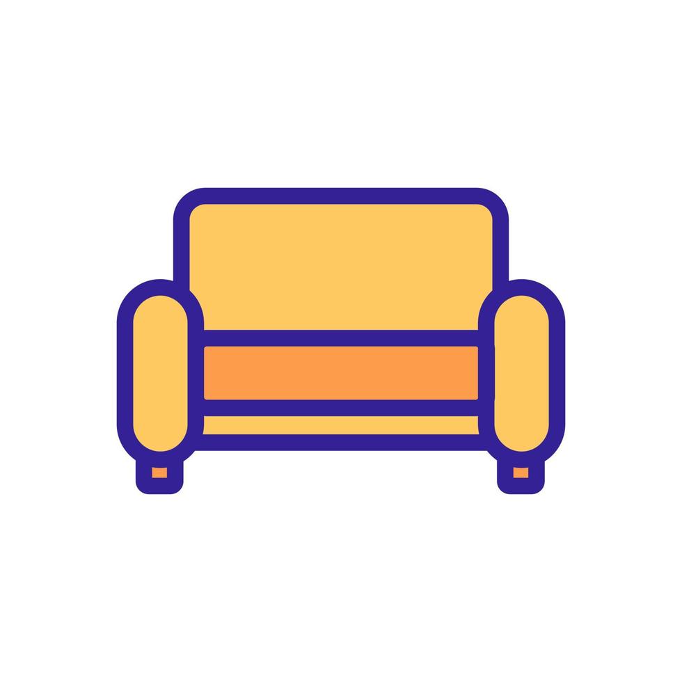 Home sofa icon vector. Isolated contour symbol illustration vector