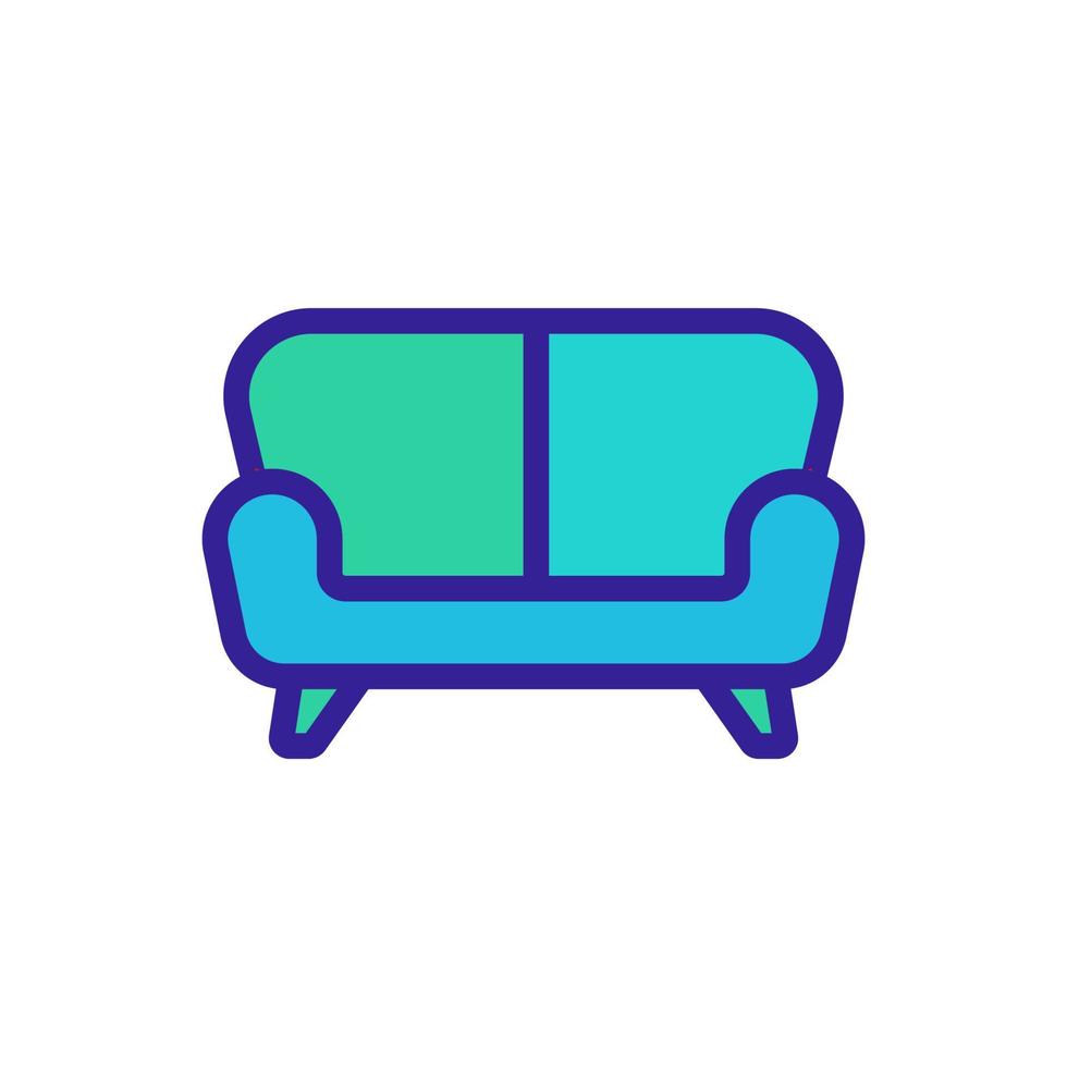 Home sofa icon vector. Isolated contour symbol illustration vector