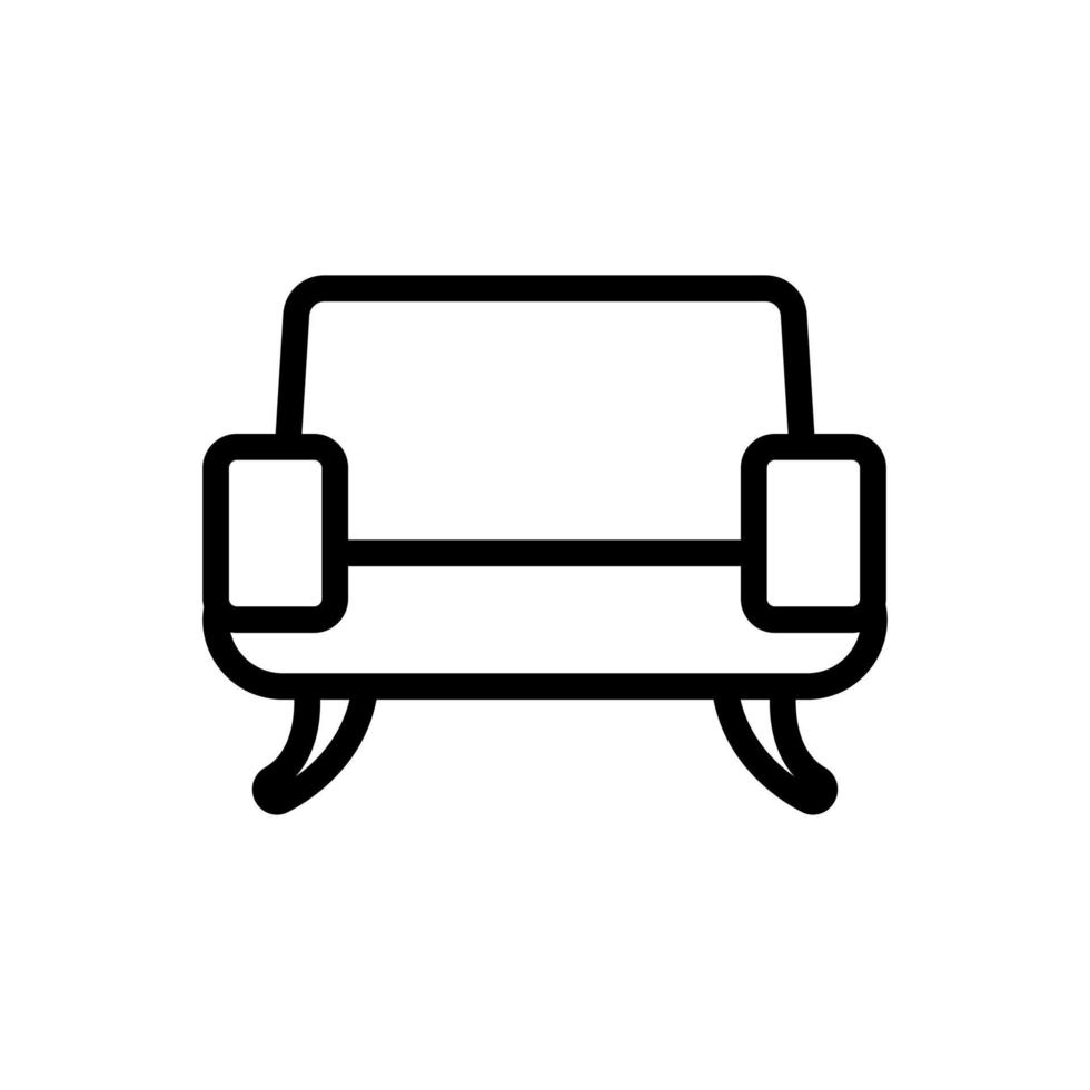 comfortable sofa icon vector. Isolated contour symbol illustration vector
