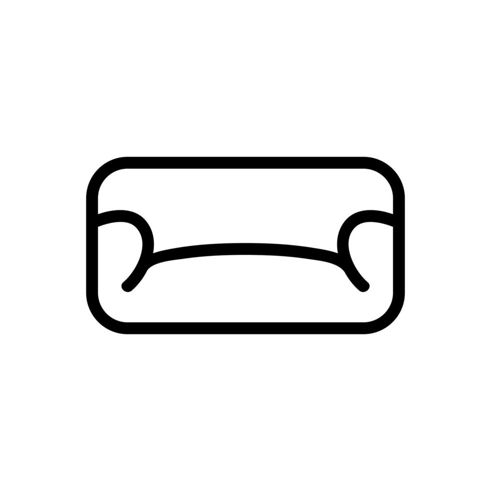 vector de icono de sofá cómodo. ilustración de símbolo de contorno aislado