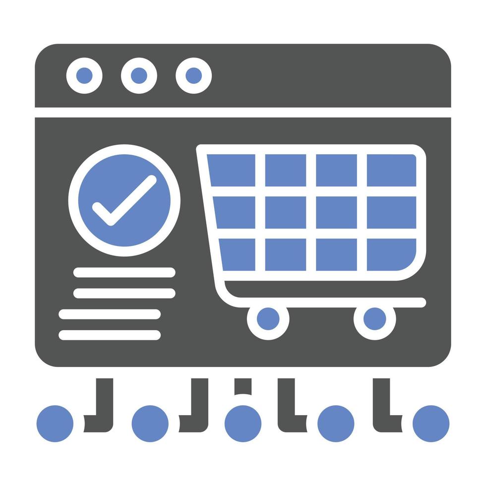 estilo de icono de desarrollo de plataforma de comercio electrónico vector