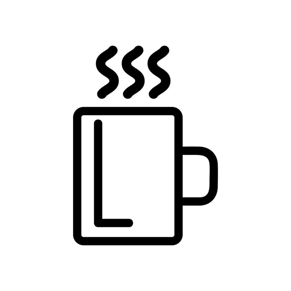 mug coffee icon vector. Isolated contour symbol illustration vector