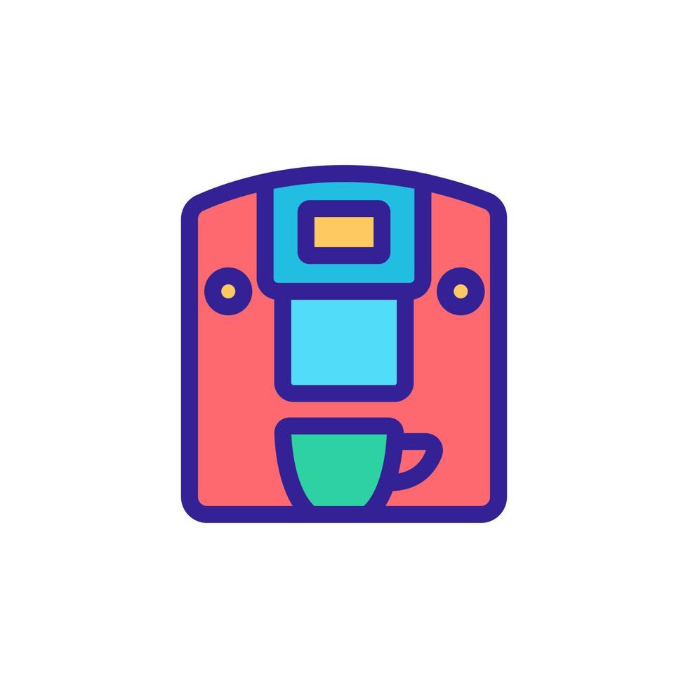 coffee machine with latte cup icon vector outline illustration 9966646