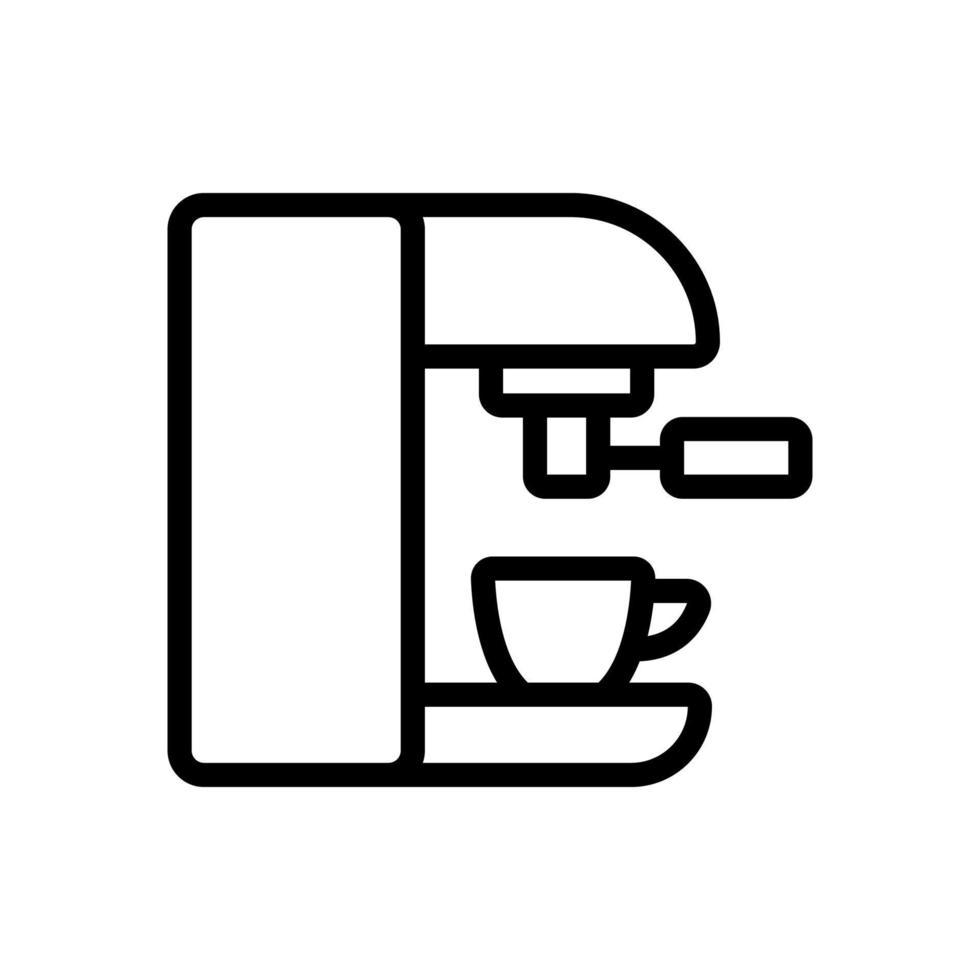 ilustración de contorno de vector de icono de cafetera de cápsula