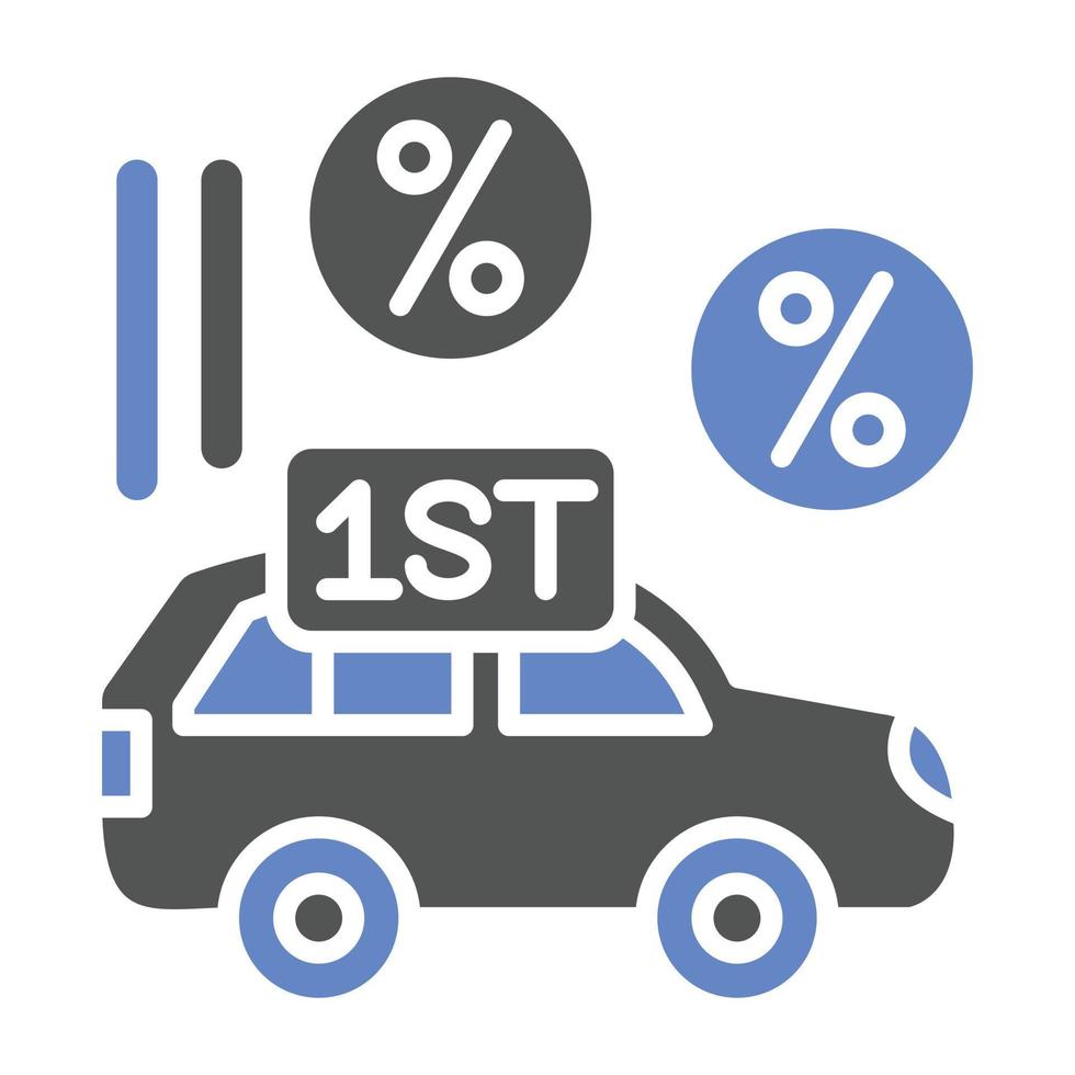 First Car Discount Icon Style vector