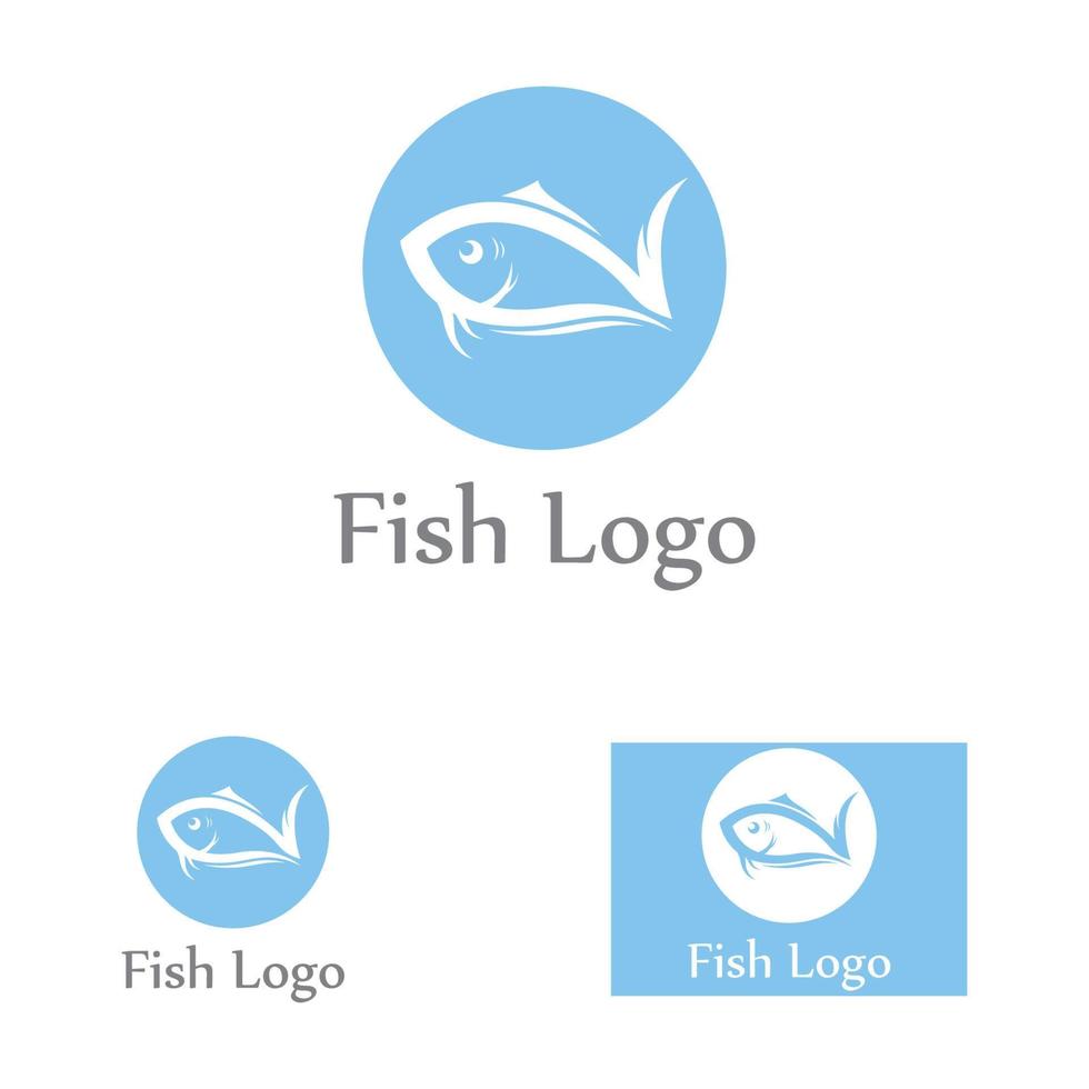 Fish logo template vector