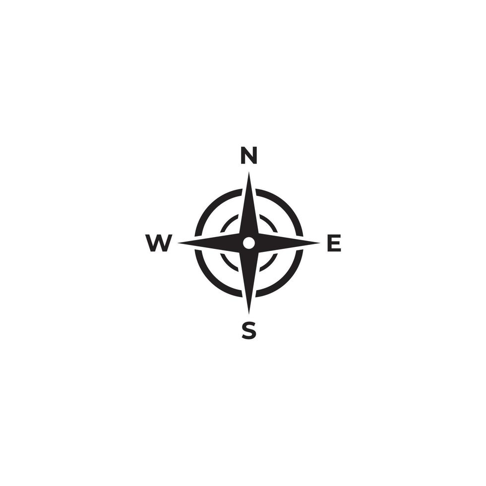 logotipo de brújula, guía direccional o pandom. plantilla de ilustración de vector de icono de logotipo de brújula.