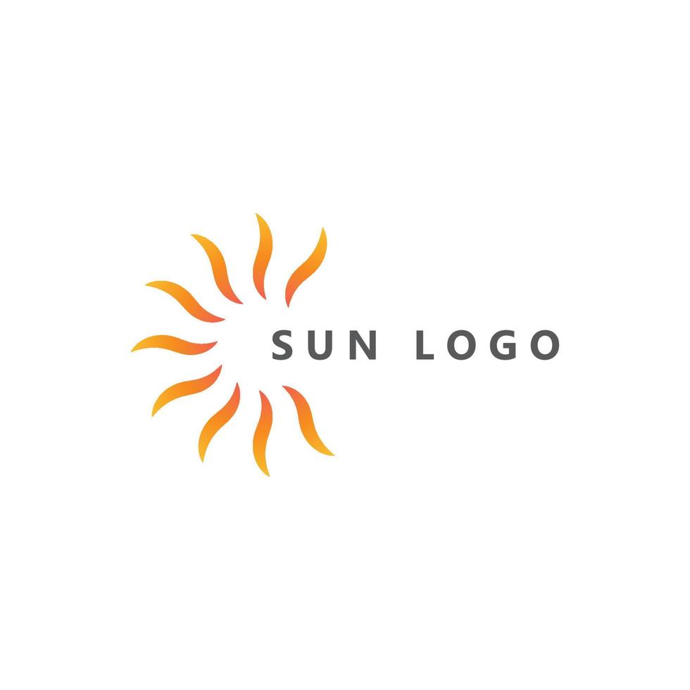 Inspiración en el diseño del logotipo de la puesta de sol del océano. aislado sobre fondo blanco vector