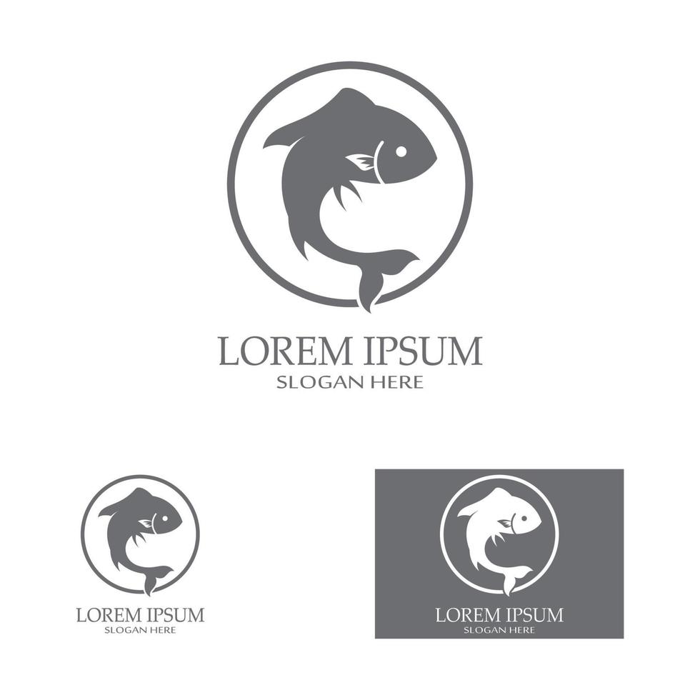 Fish logo template vector