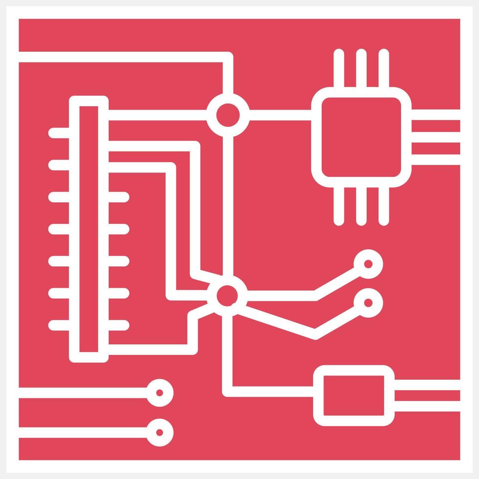 estilo de icono de placa pcb vector