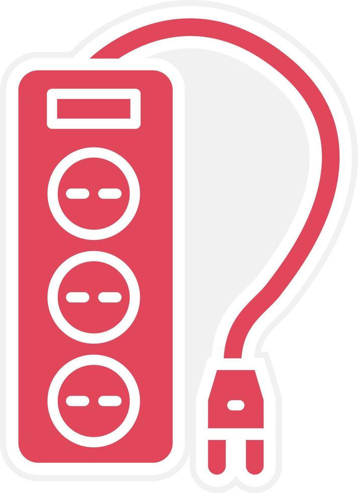 Power Strip Icon Style vector