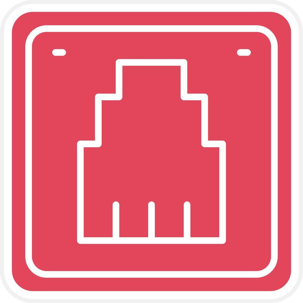 Telephone Socket Icon Style vector