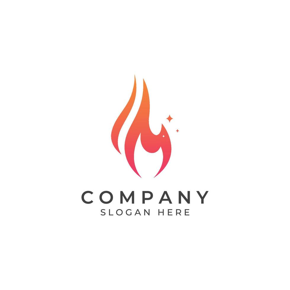 Fire or flame logo, fireball logo, and embers. Using a vector illustration template design concept.
