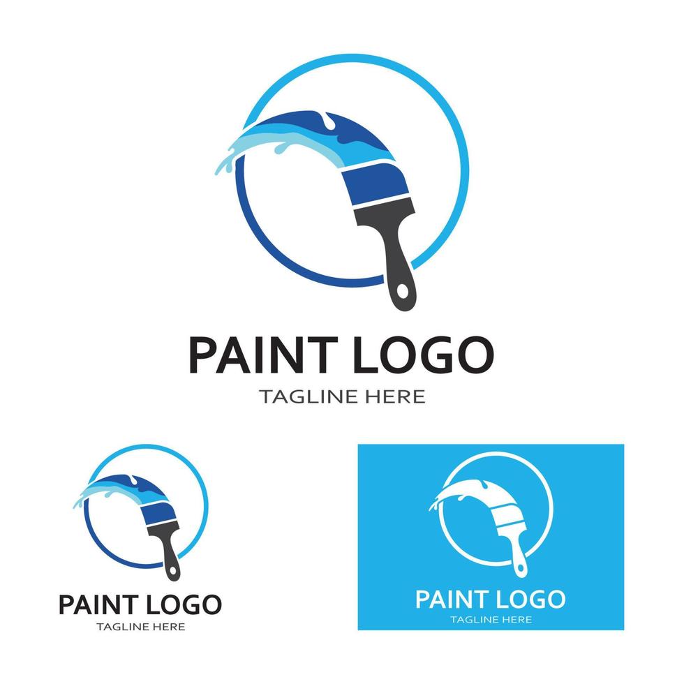 paint brush logo and symbol vector image