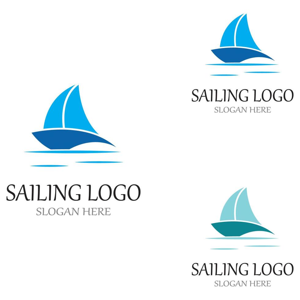 vector de plantilla de logotipo de velero