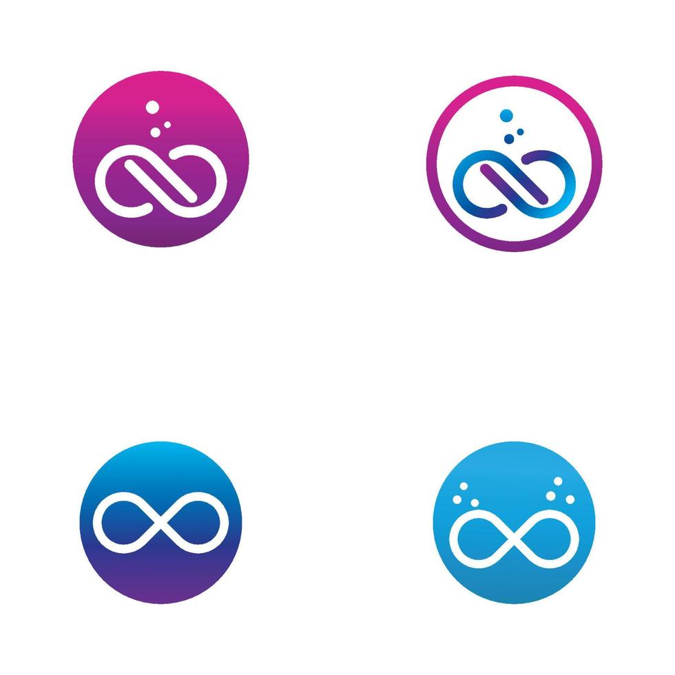 diseño de vector de logotipo de bucle infinito colorido.