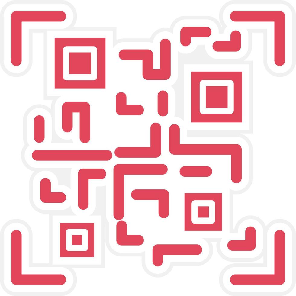 estilo de icono de código qr vector