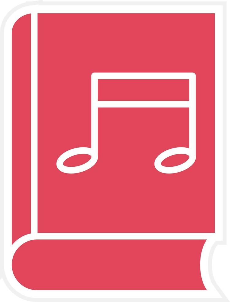 estilo de icono de libro de música vector