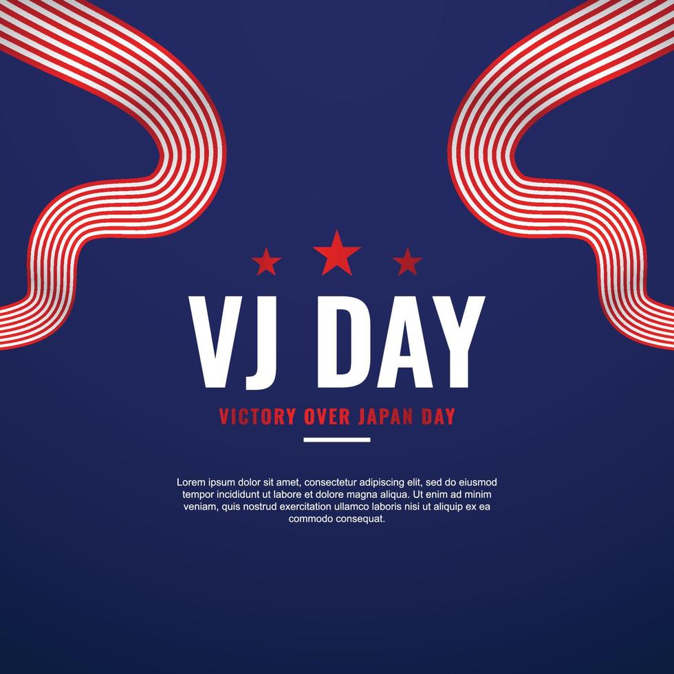 VJ Day Design Background For International Moment vector