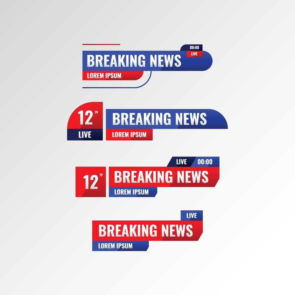 Breaking News Design Symbol For Digital Media vector