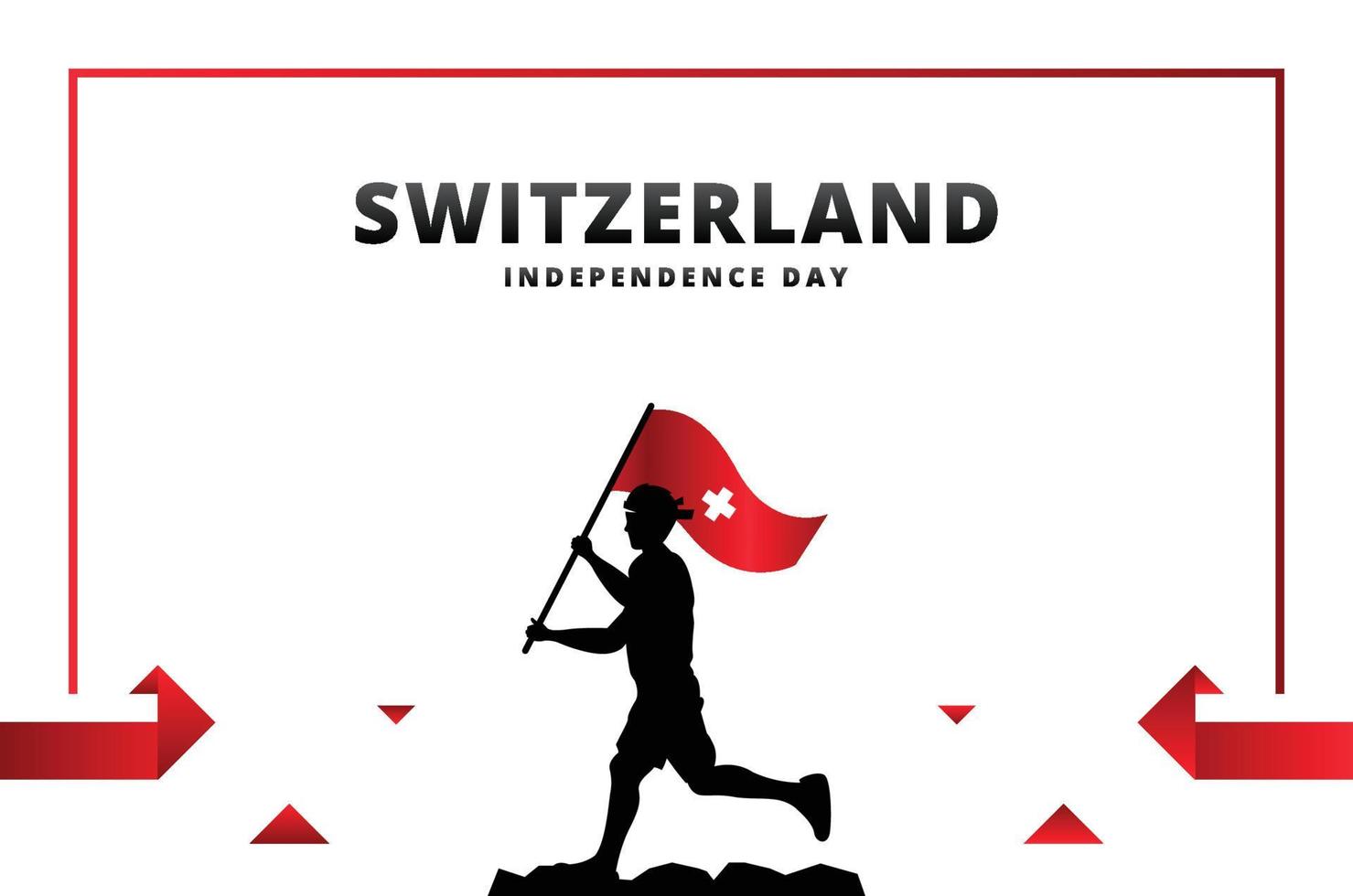 fondo de diseño del día de la independencia de suiza para el momento internacional vector