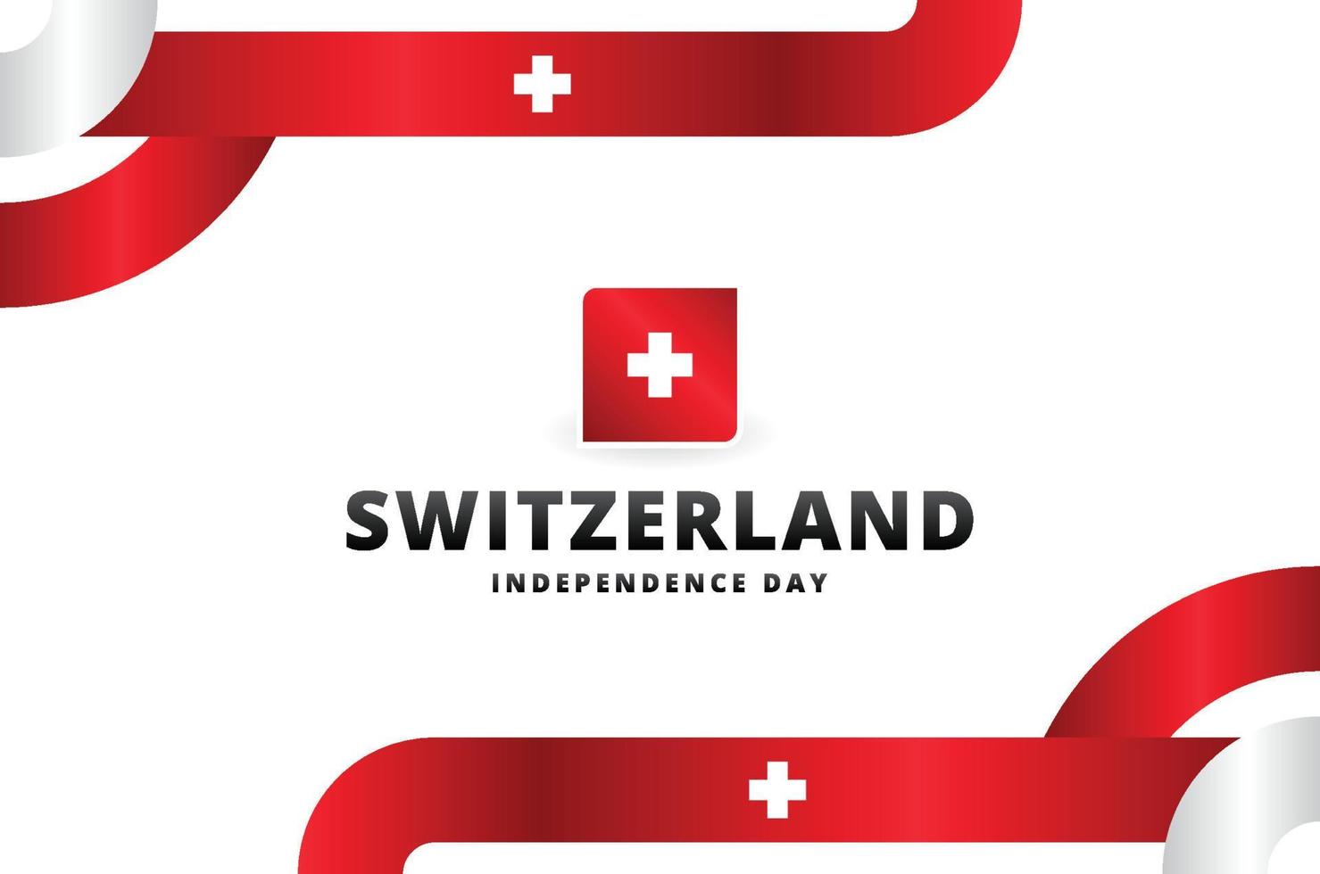 fondo de diseño del día de la independencia de suiza para el momento internacional vector