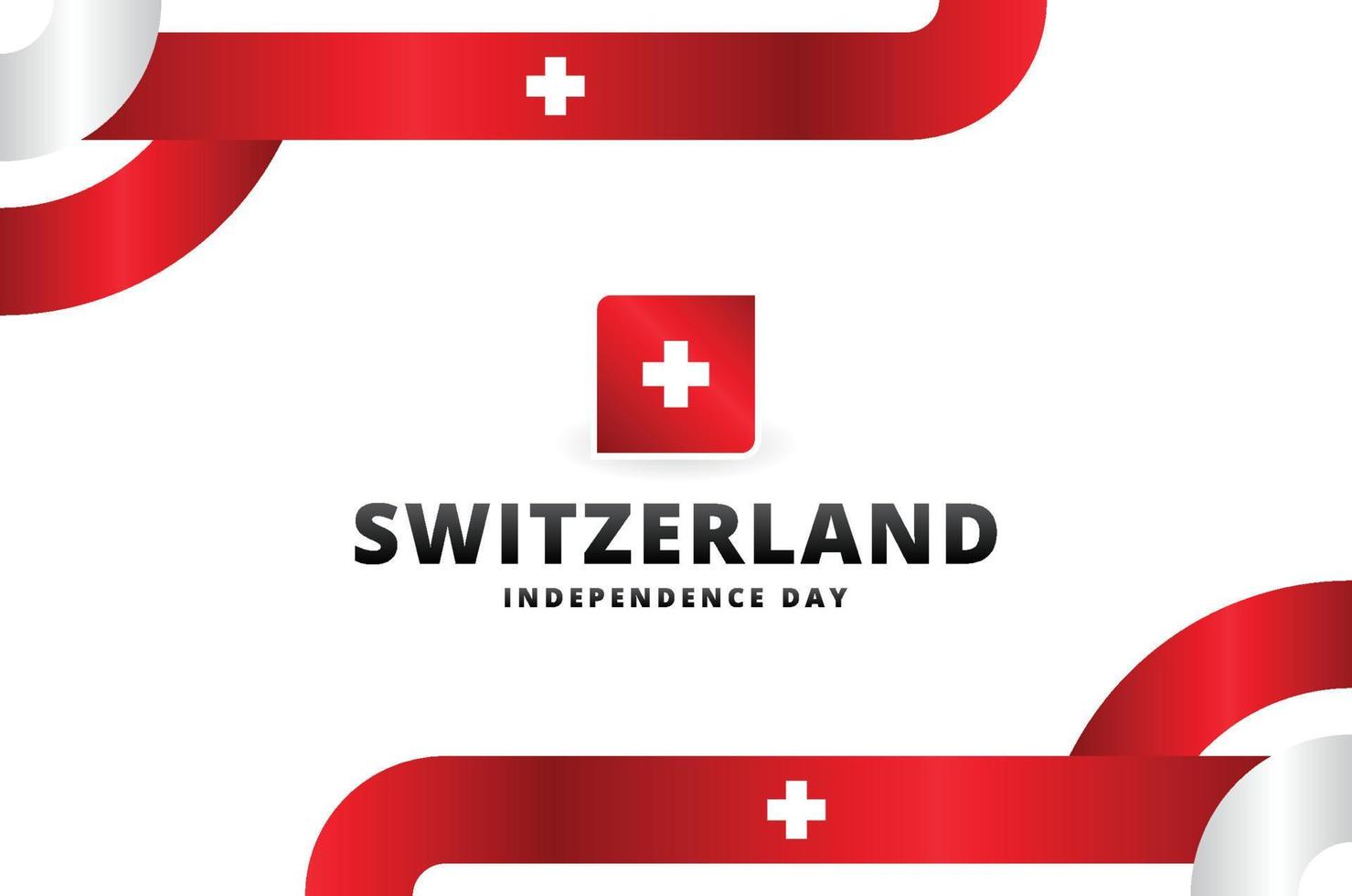 Switzerland Independence Day Design Background For International Moment vector