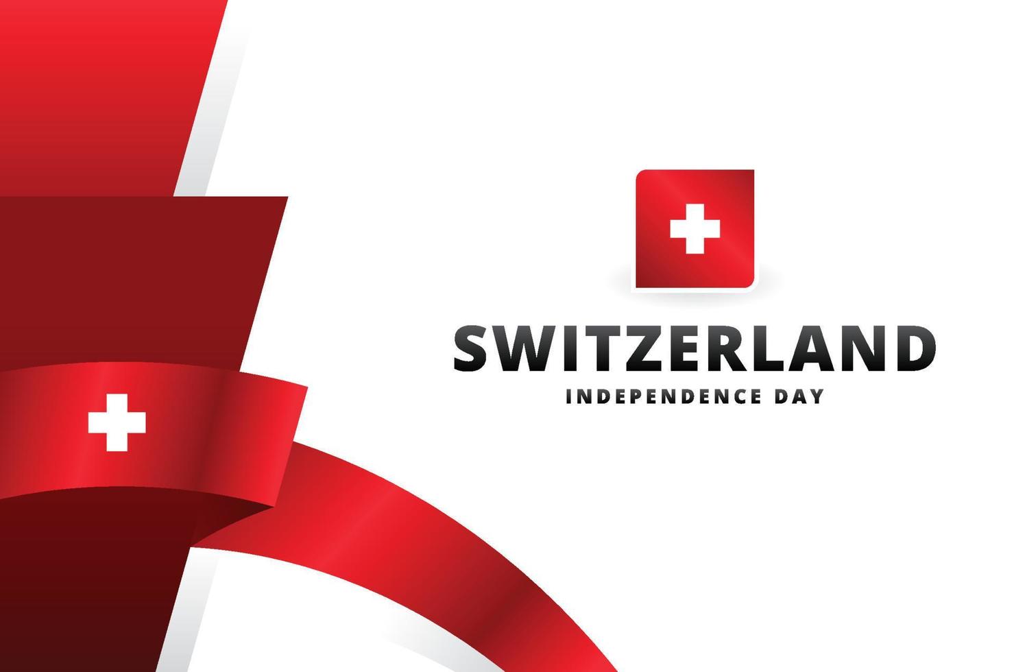 fondo de diseño del día de la independencia de suiza para el momento internacional vector