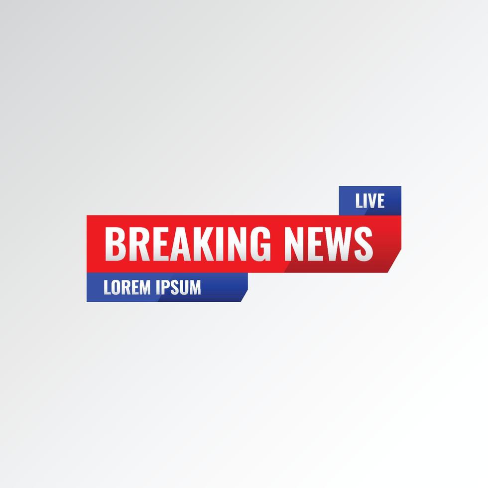 Breaking News Design Symbol For Digital Media vector