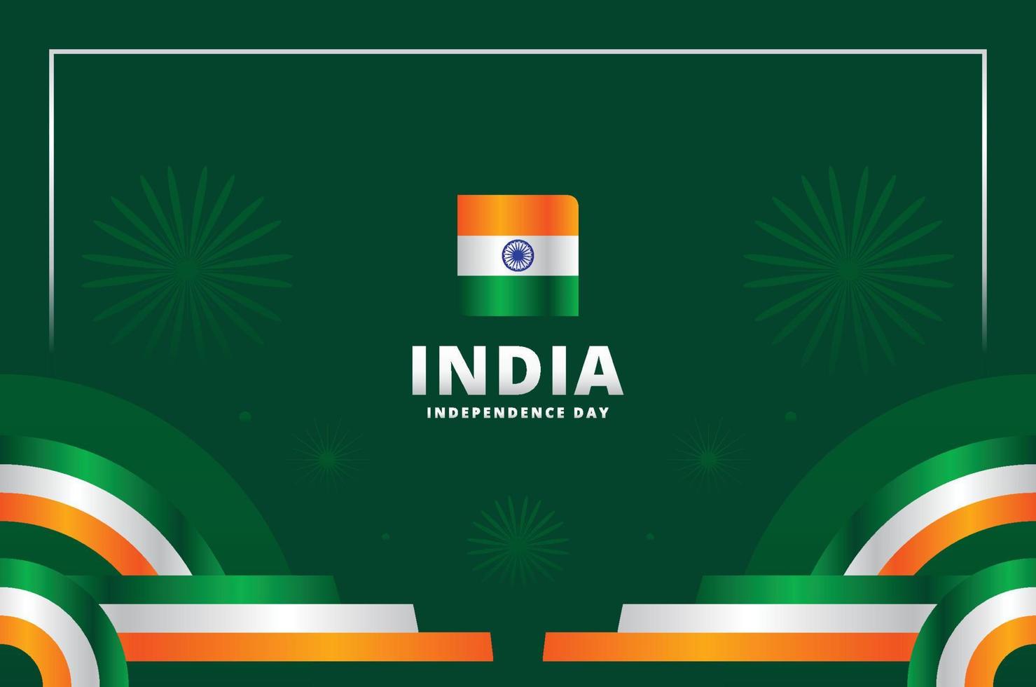 India Independence Day Design Background For Greeting Moment vector