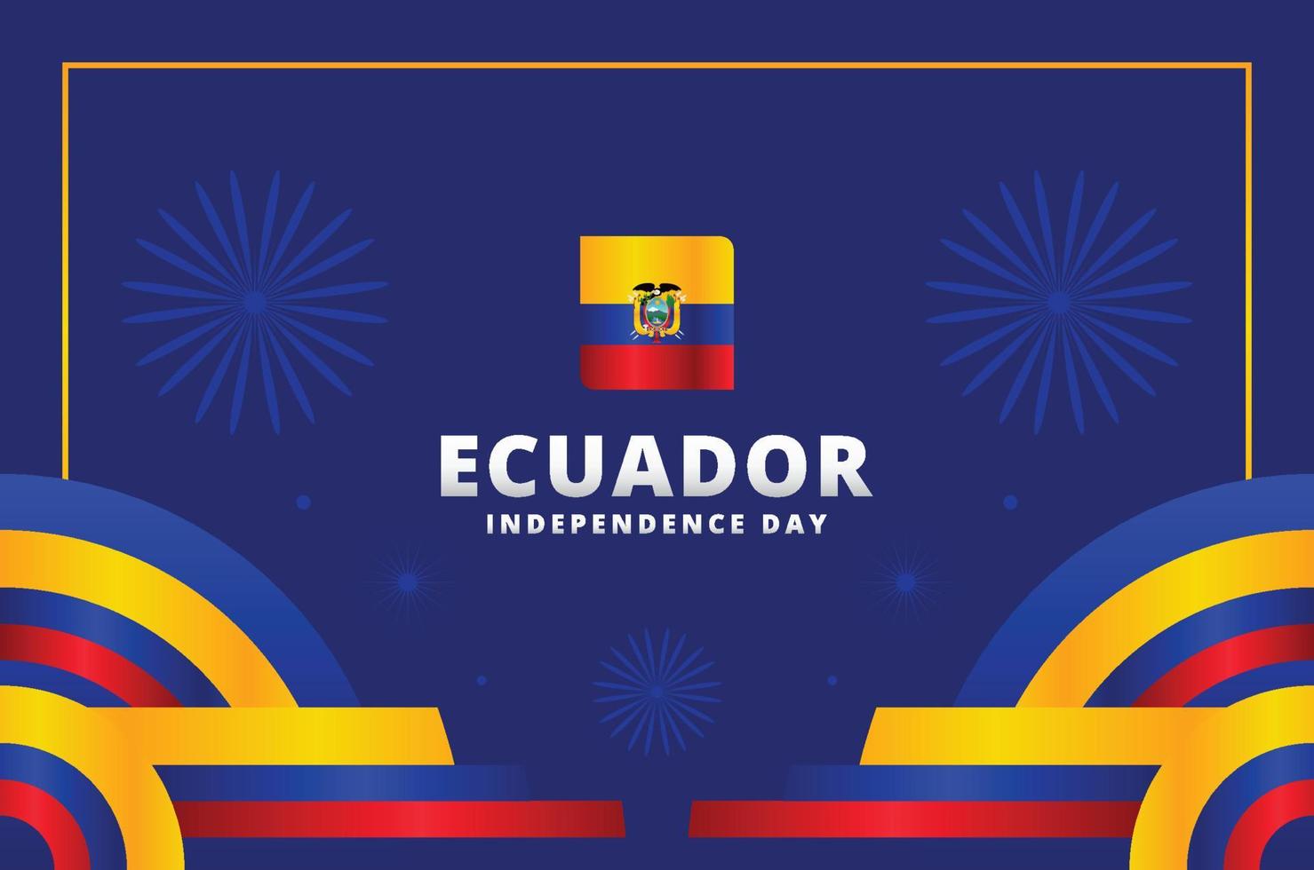 Ecuador Independence Day Design Background For International Moment vector