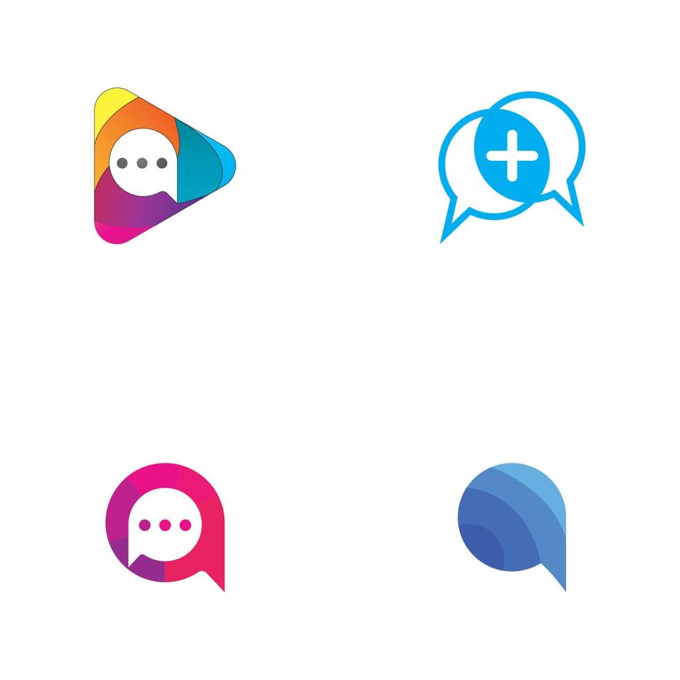 Bubble Chat Social Template and Symbol vector