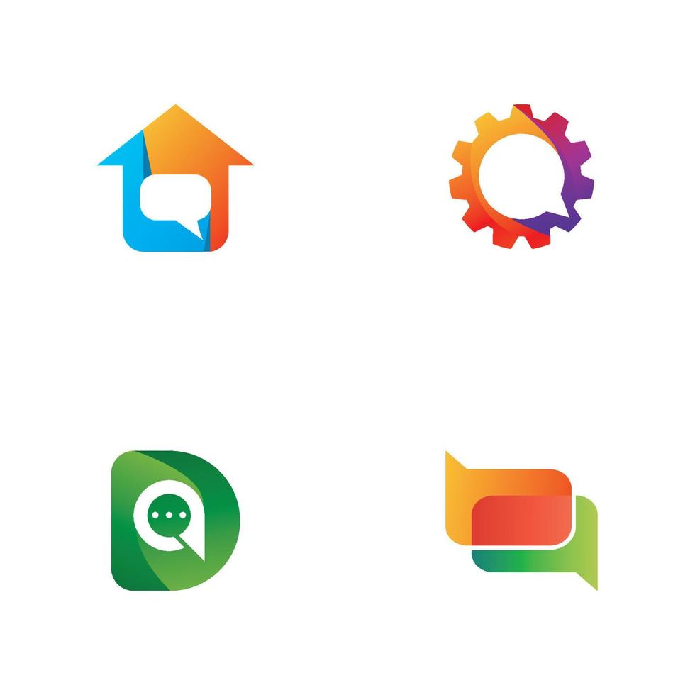 Bubble Chat Social Template and Symbol vector