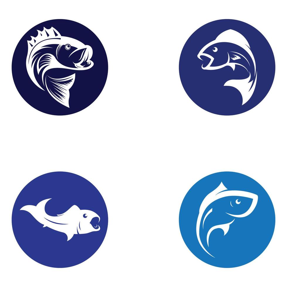 Fish abstract icon design logo template,Creative vector symbol of fishing club or online shop.