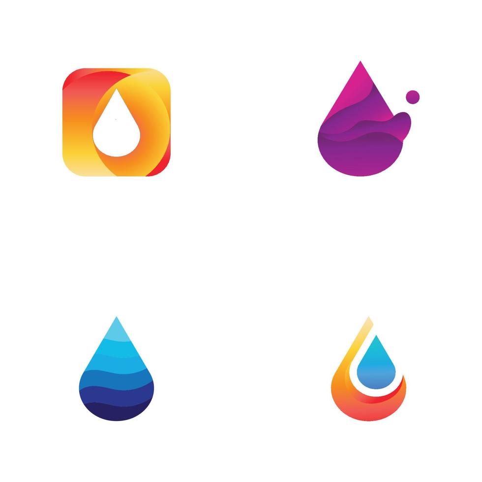 vector de plantilla de logotipo de gota de agua