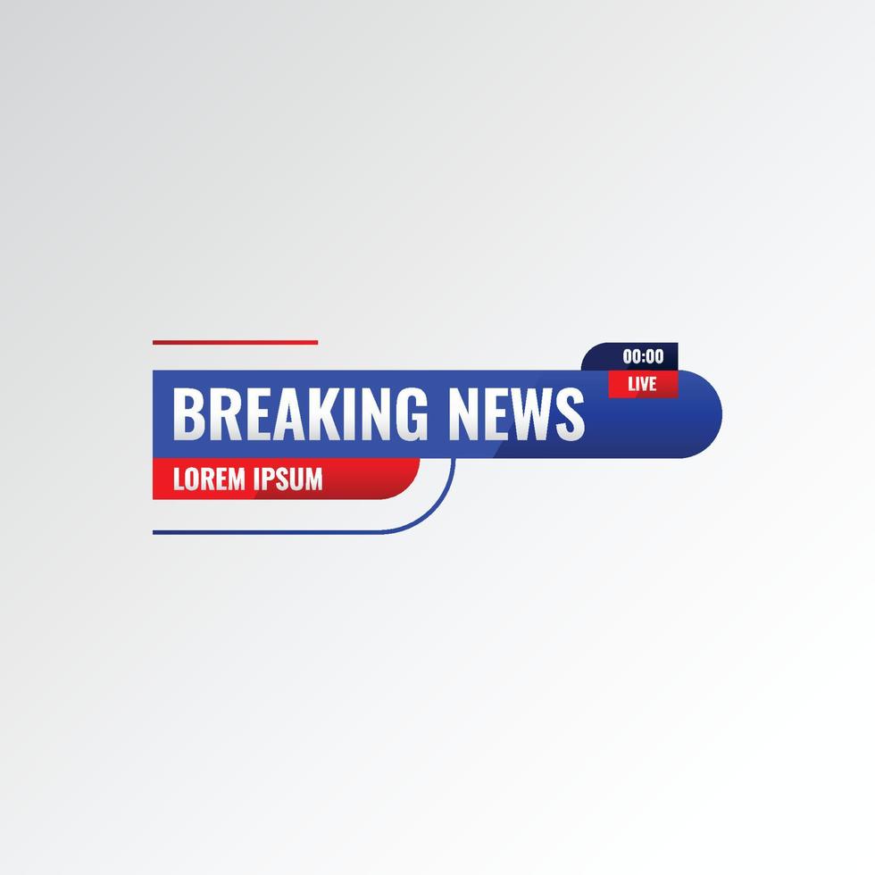 Breaking News Design Symbol For Digital Media vector