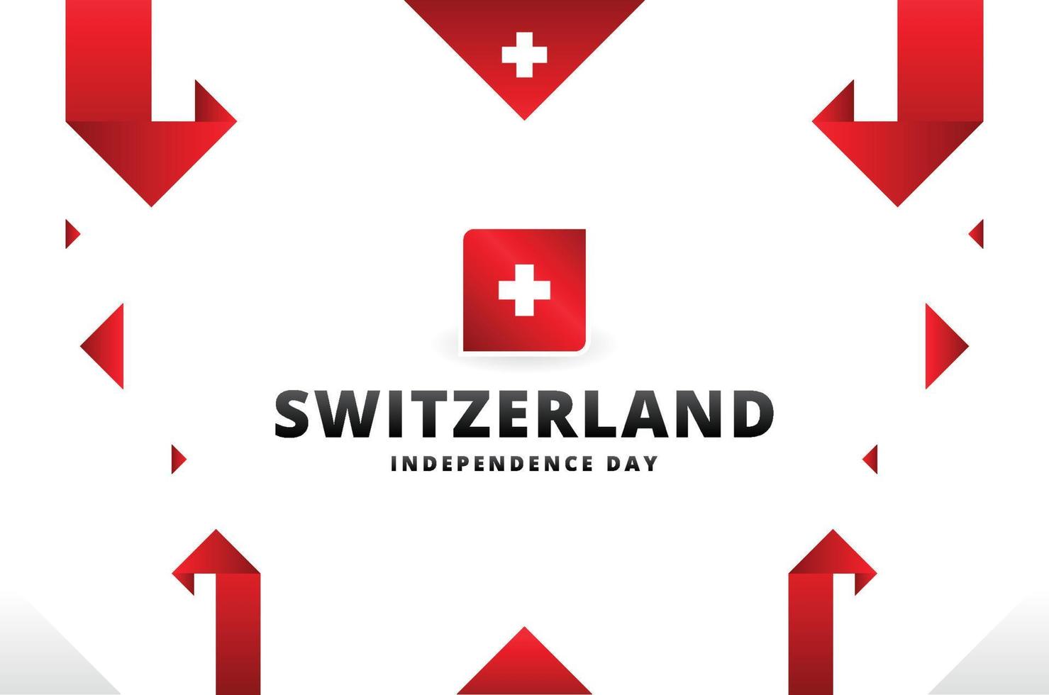 Switzerland Independence Day Design Background For International Moment vector