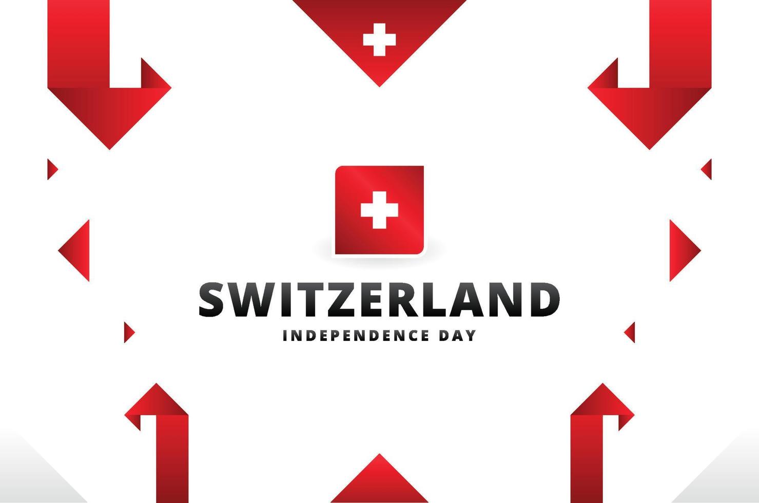 fondo de diseño del día de la independencia de suiza para el momento internacional vector