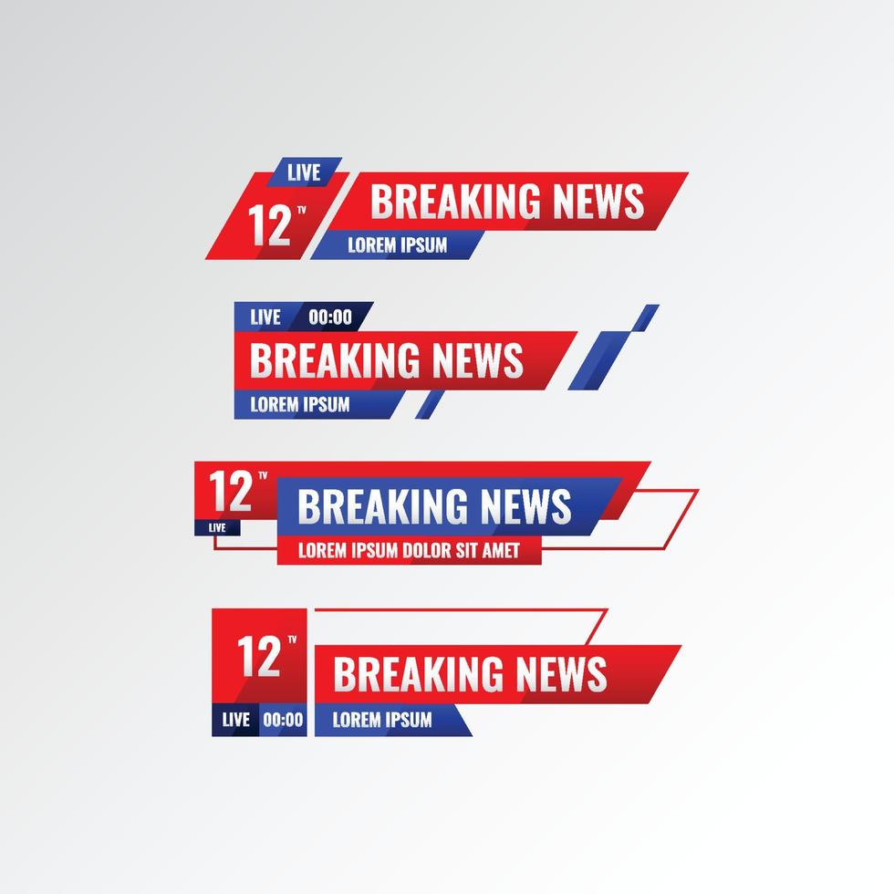 Breaking News Design Symbol For Digital Media vector