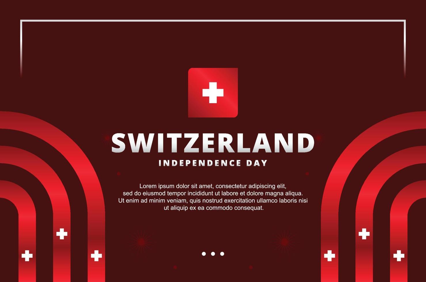 fondo de diseño del día de la independencia de suiza para el momento internacional vector