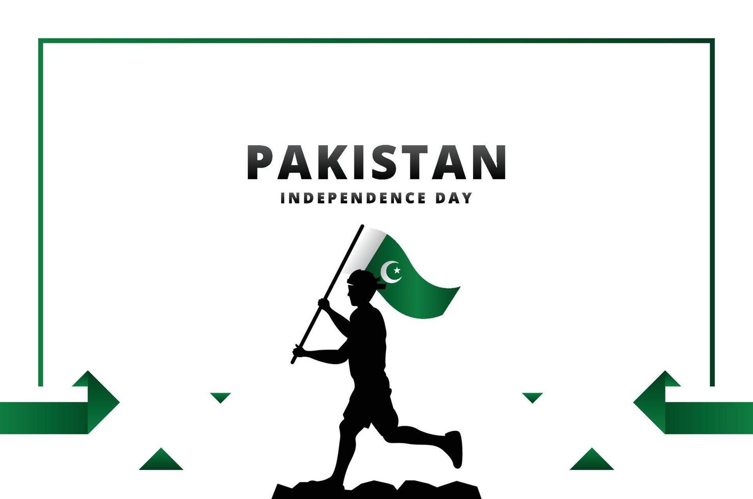 Pakistan Independence Day Design Background For International Moment vector