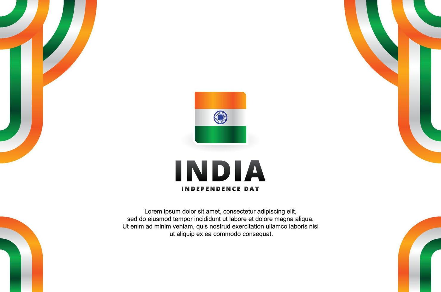 India Independence Day Design Background For Greeting Moment vector